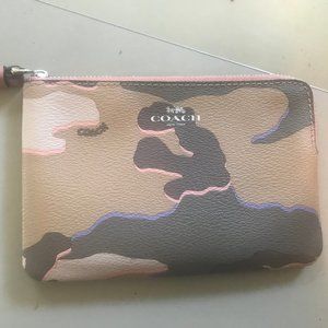 Coach Camoflage Pink Card and Coin Holder
